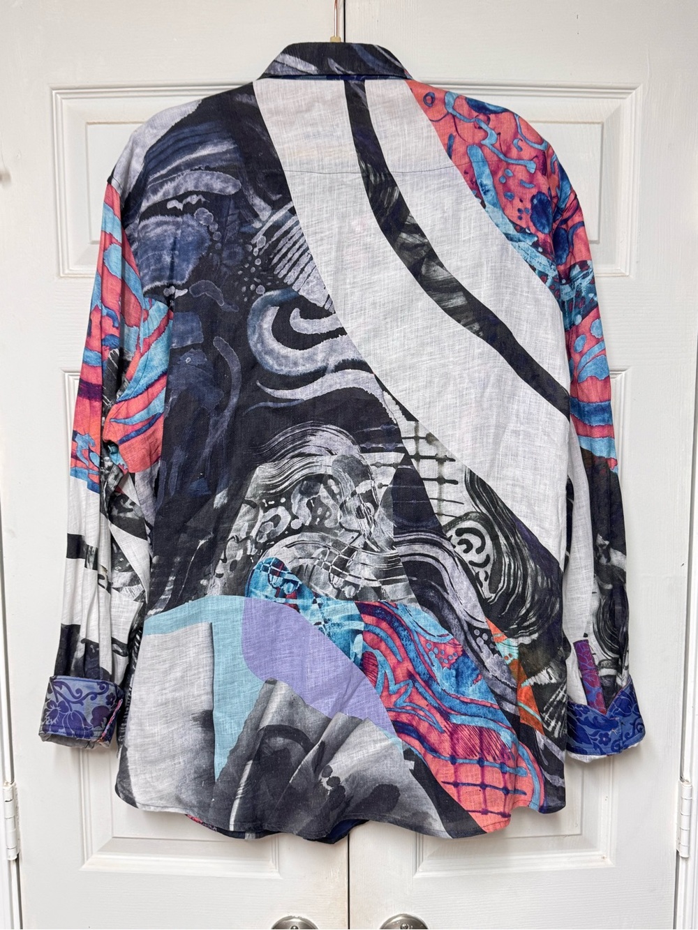 Robert Graham Hooked On You Linen Abstract Embroidered Shirt 3XL LIMITED EDITION - Picture 11 of 16
